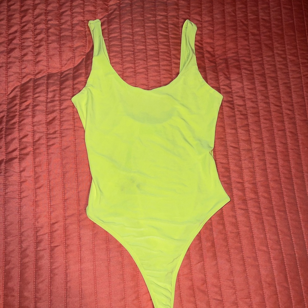 Neon green bodysuit